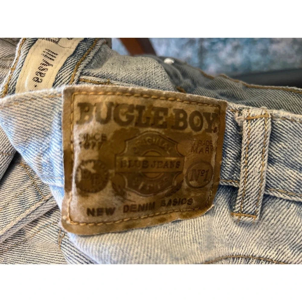 Vintage Bugle Boy Women's 8 Mom Jeans Light‎ Wash High Rise Tapered 90s Denim